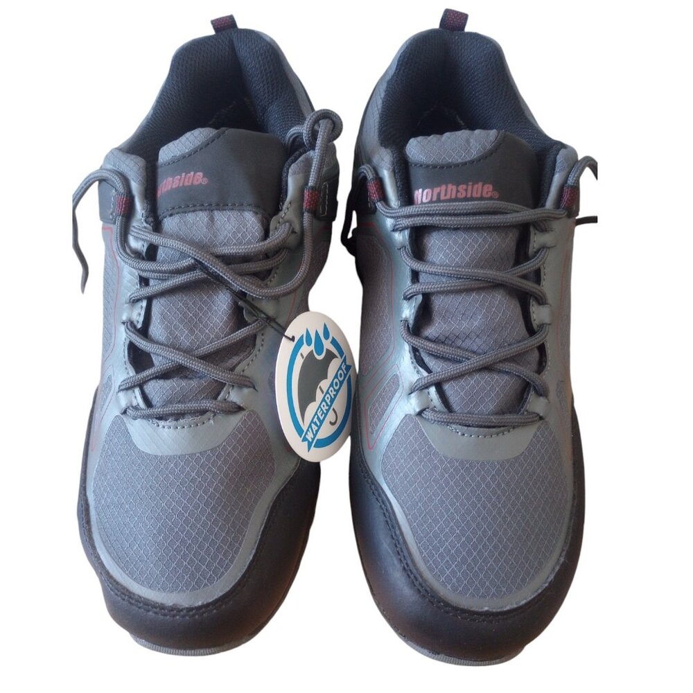 Northside- Men’s Beaumont waterproof hiking shoes- dark grey/red size 10.5- NIB